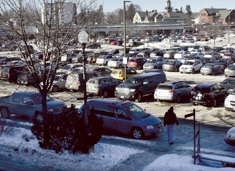 Parking in The Concourse in Waterville, as seen on Jan. 17, 2019. 