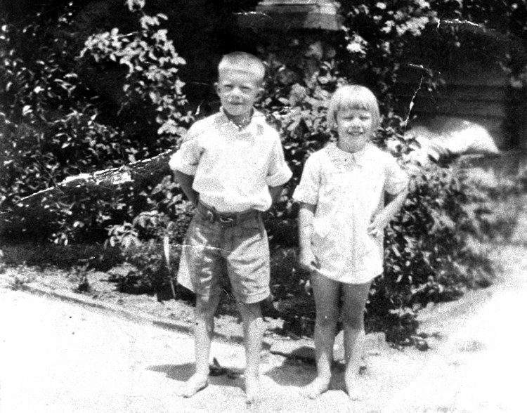 Jimmy Carter is shown at age 6, with his sister, Gloria, 4, in 1931 in Plains, Georgia.  