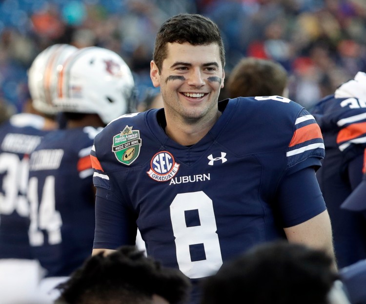 The New England Patriots selected quarterback Jarrett Stidham in the fourth round with the 133rd overall pick in the NFL draft as a possible successor to Tom Brady.
