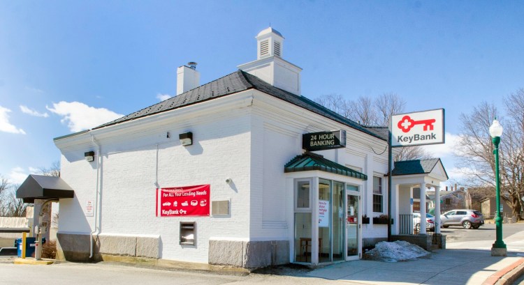 The KeyBank branch, on Thursday, at the corner of Main and Morton streets in Winthrop.