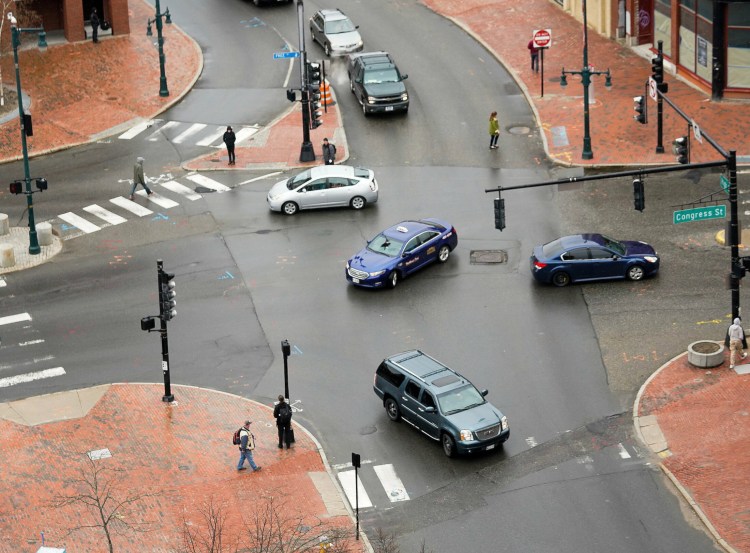 The intersection of Congress and High streets in Portland likely will not be improved this year because construction costs have come in higher than estimates. 