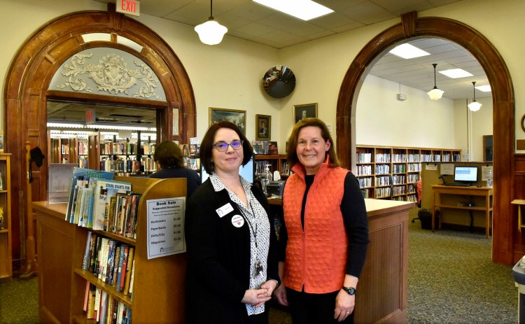 Waterville Public Library Director Tammy Rabideau, left, and Board of Trustees President Cindy Jacobs addressed the City Council on April 30 on budget funding needs. 