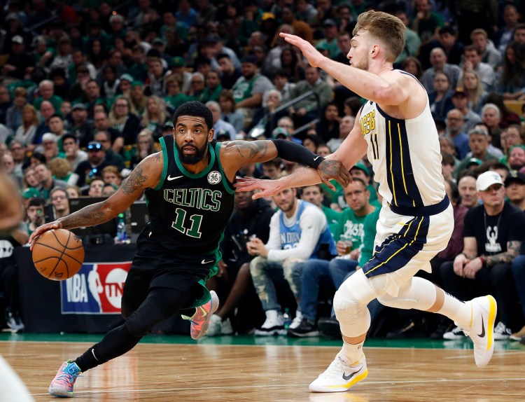 Boston's Kyrie Irving scored 20 points in the Celtics' Game 1 victory over Indiana at TD Garden on Sunday, part of a sports-filled weekend in Boston.