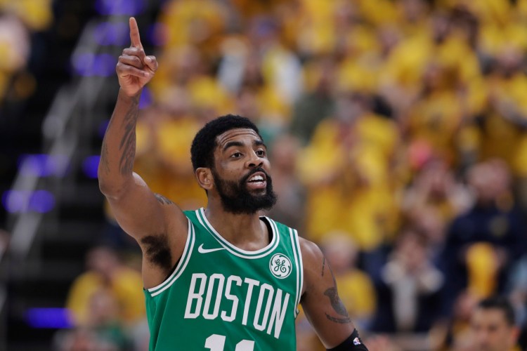 Kyrie Irving scored 19 points in the Celtics' 104-96 win over the Indiana Pacers on Friday night. The win gave Boston a 3-0 series lead and it has a chance to clinch the series in Indianapolis on Sunday.