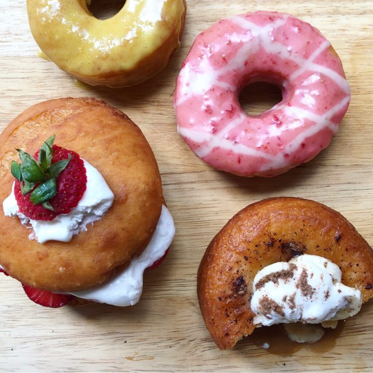 A selection of Lovebirds' vegan donuts.
