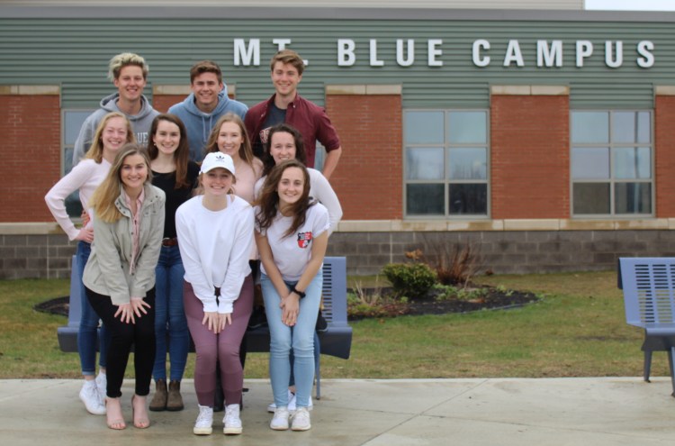 Mt. Blue High School in Farmington has announced its top 10 seniors for the class of 2019. Front from left are  Marielle Pelletier, Alexys Greenman and Katherine Brittain. Middle row from left are Elysia Roorbach, Chelsea Seabold, Hallie Pike and Maeve Hickey. Back row from left are Ryan Haszko, Samuel Smith and Zachary Gunther.

