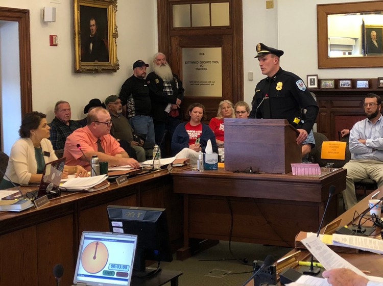 Ellsworth Police Chief Glenn Moshier testified Monday in support of a “red flag” gun bill that would allow police to get court orders to temporarily confiscate firearms from people who may pose a danger to themselves or others.