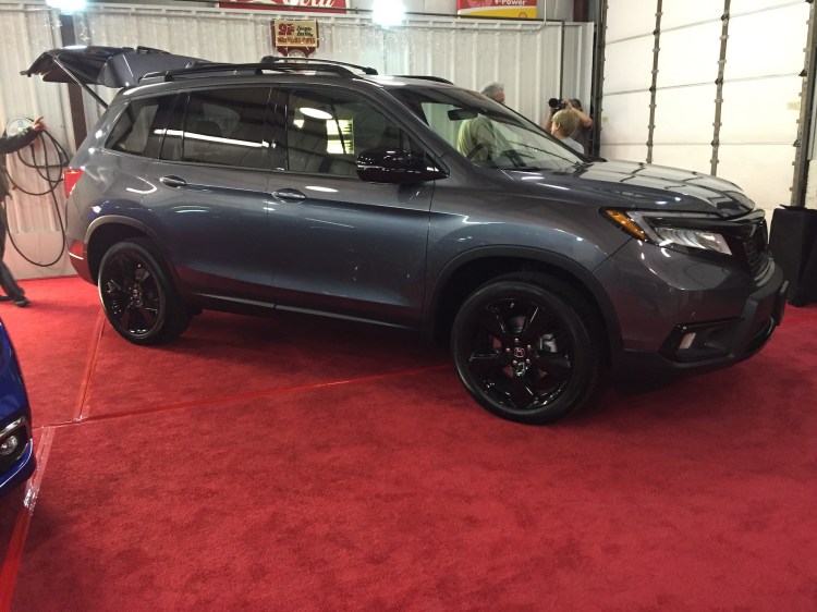 The new Honda Passport receives attention at a meet-the-press event in Middleboro, Mass., last week. Photo by Tim Plouff.