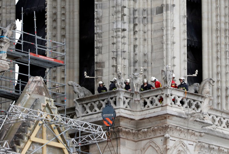 On Thursday French police scientists began to examine Notre Dame Cathedral for the first time since last week's devastating fire. 