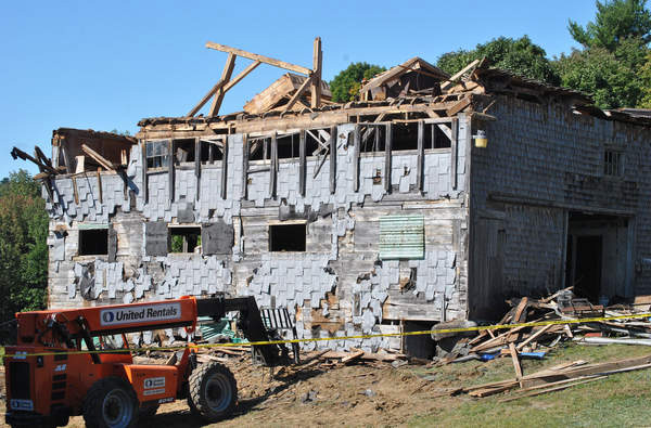 This barn at 1060 Belfast Road, Knox, collapsed and killed a worker in September 2018.  