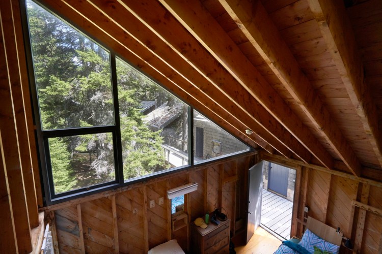 The view from the loft of a sleeping cabin at Haystack Mountain School of Crafts in Deer Isle, which will host a workshop for Maine LGBTQ youth.
