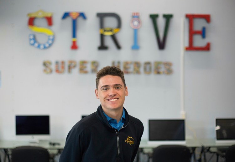 Richard Joyce is a top student, team captain and president of his class at Cheverus High School. He also volunteers at STRIVE, an organization that serves teens with developmental disabilities.