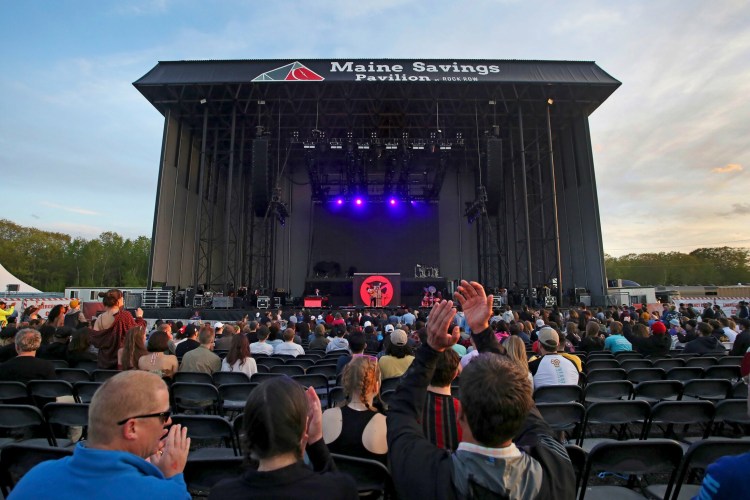 Fans cheer for Thundercat on opening night at Maine Savings Pavilion in May 2019. Developers of the surrounded Rock Row project say there will be no more shows there in 2021, and possibly beyond.