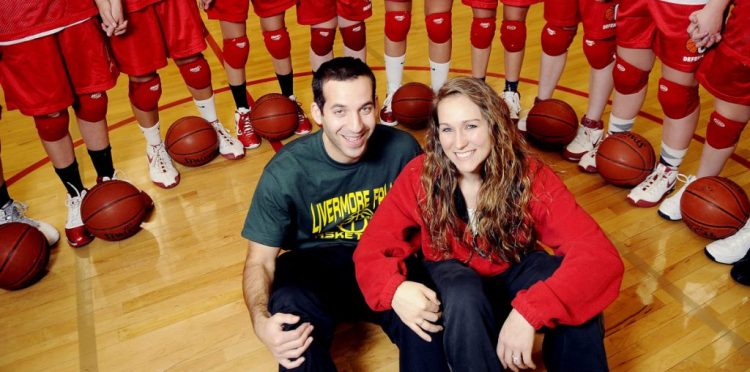 Travis Magnusson, pictured here with his wife Karen, is the Central Maine Boys Basketball Coach of the Year.