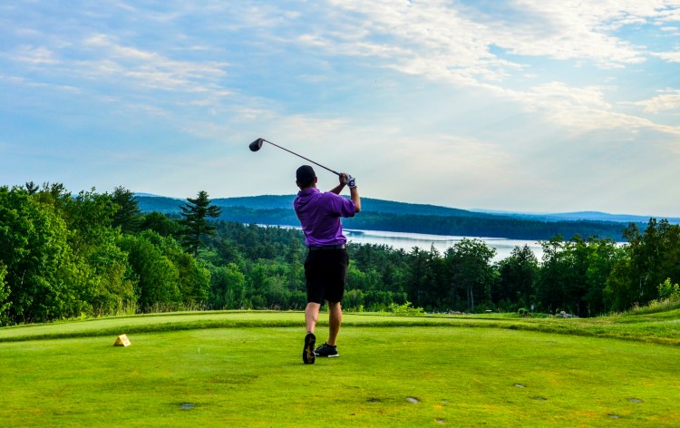 Peter Wright plays in Maine Amateur Championship on  July 10, 2018, at the Belgrade Golf Club. 