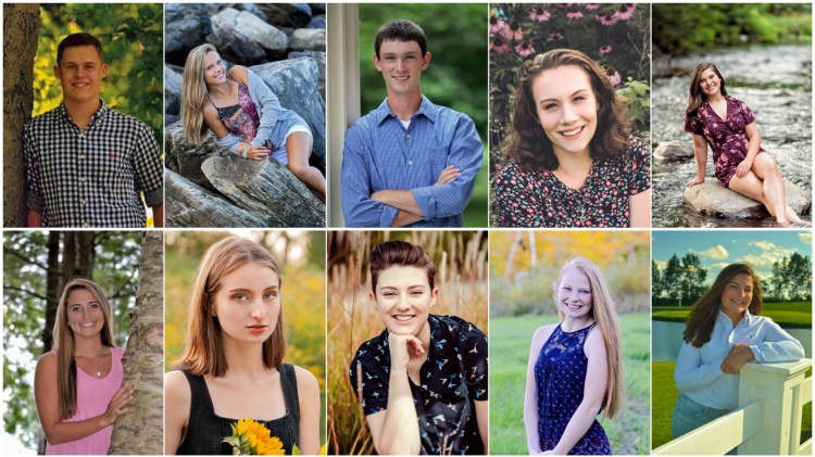 Lawrence High School's top 10 seniors for the class of 2019. Top from left are Matthew Brown, Payton Goodwin, Nicholas Grard, Kiana Joler and Abigail LaRochelle. Bottom from left are Macie Larouche, Kassandra Lewis, Bryn Mayo, Brianna Meader and Emma Robillard.