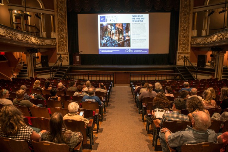 People take their seats as the Maine Shorts Program begins at the Waterville Opera House during the Maine International Film Festival at the Waterville Opera House on July 14, 2018.  