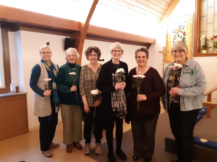 Mainely Harmony recently installed its new officers. From left are Jenny Clair, Kathy Joyce, Janet Dunham, Barbara Combs, Candace Pepin and BJ Sylvester-Pellett. 