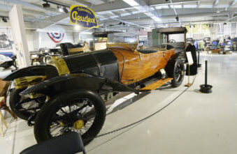 The most valuable asset at the Seal Cove Auto Museum in Tremont is this 1913 wood-bodied Peugeot. 