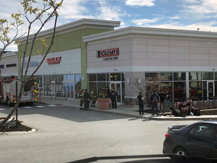Chipotle at the Marketplace at Augusta was evacuated and closed Sunday after a worker pulled a fire alarm, setting off the restaurant's fire extinguishing system.