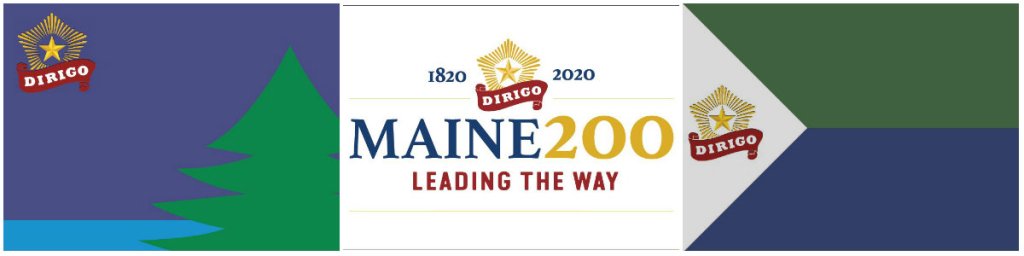 Maine bicentennial flag designs