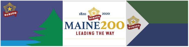 Maine bicentennial flag designs