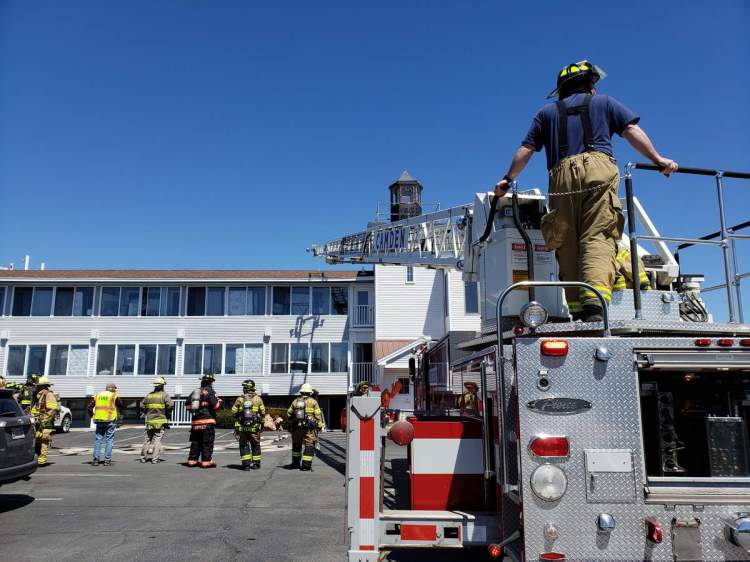Firefighters responded to a fire at the Trade Winds Inn in Rockland on Thursday, May 9, 2019.