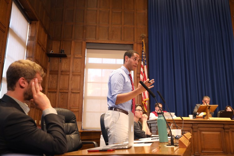 City Councilor Spencer Thibodeau ultimately voted to approve the Riverside Street site Monday night after councilors debated forming a working group to discuss policies and procedures for the new homeless shelter.