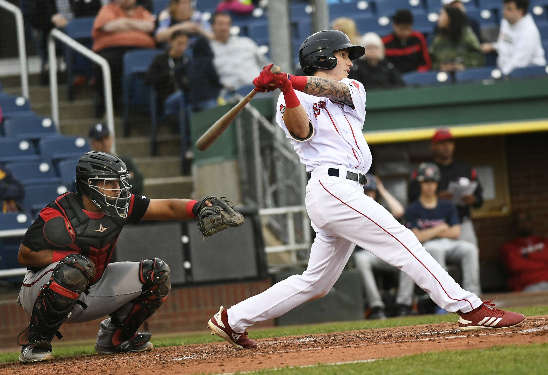The first home run of 2019 spring training belongs to Red Sox prospect Bobby  Dalbec 
