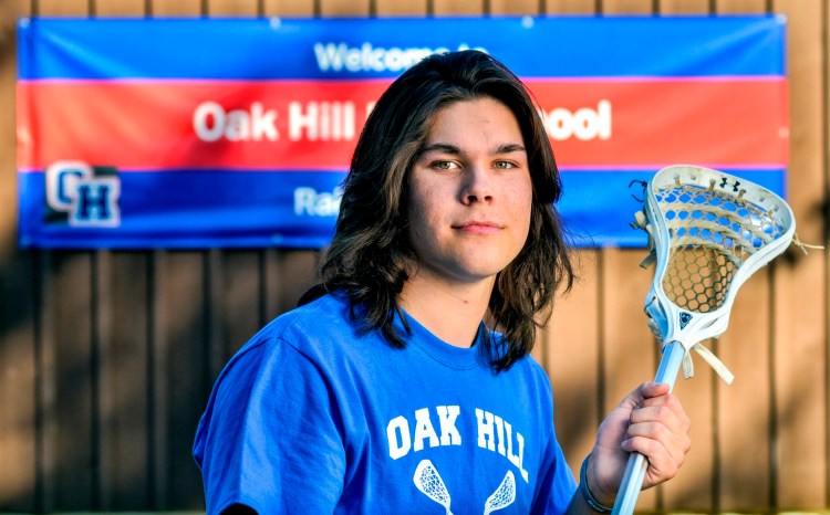 Oak Hill's Xavier Michaud is the Morning Sentinel and Kennebec Journal Lacrosse Player of the Year.