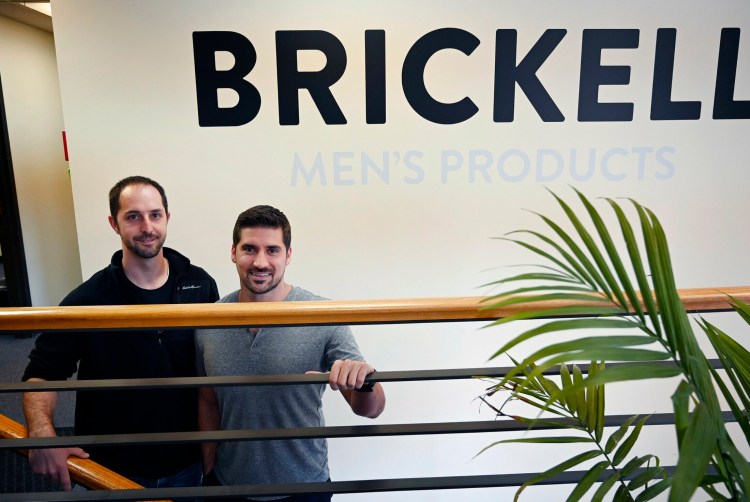 Matt Bolduc. left, and Josh Meyer founded Brickell Men's Products in 2014. The skincare company, based in Portland, came in at No. 133 on this year's Inc. 5000 list with three-year revenue growth of 2,774 percent from 2017 to 2019.
