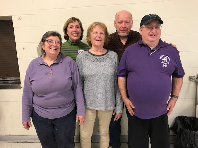 The newly elected officers from left are  assistant treasurer Barbara Robbins, of Madison; secretary Karen Cunningham, of Pittsfield; treasurer Becky Potter, of Fairfield; president Bob Brown, of Newport; and vice president Jeff Howes, of Pittsfield.