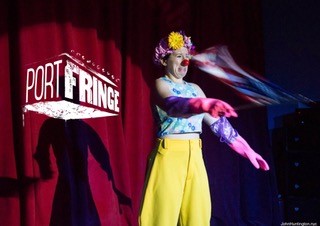 Penelope the Clown performs at PortFringe this week.