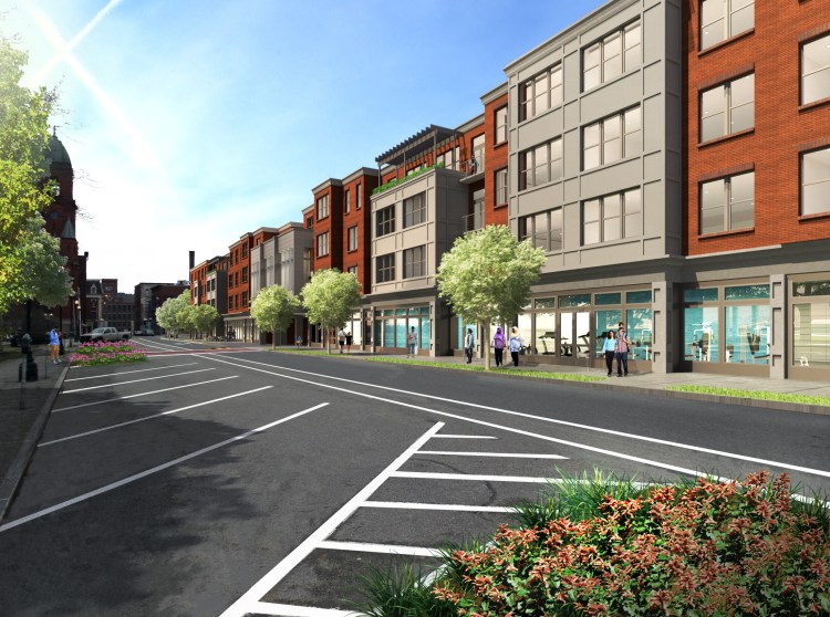 A "transformation" plan for downtown Lewiston and the Tree Streets neighborhood includes a 66-unit, mixed-use development on a stretch of Pine Street. 