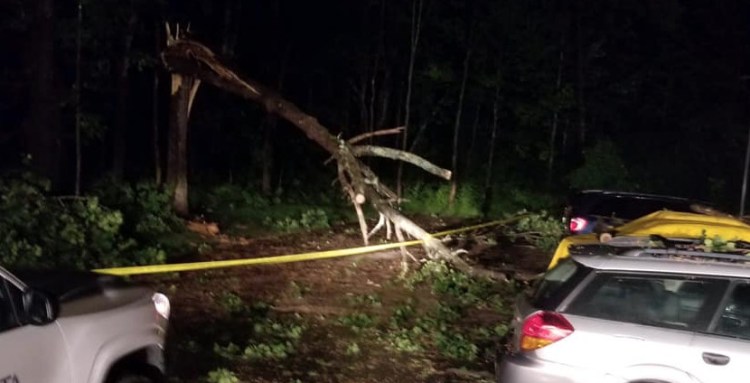Thunderstorms wreaked havoc Saturday evening in the town of Yarmouth.