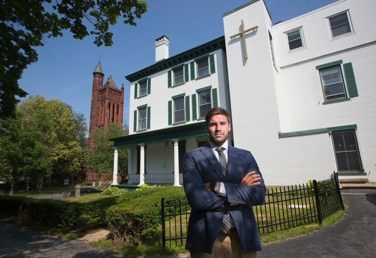 Josh Soley plans to convert a former monastery on State Street in Portland's West End into affordable housing units. 