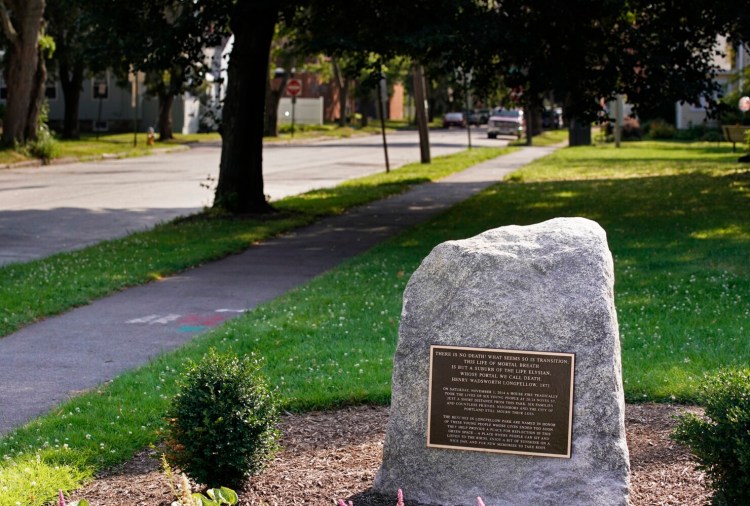 A memorial to the victims of the 2014 Noyes Street fire has been placed at Longfellow Park, near where the fatal blaze occurred. 
