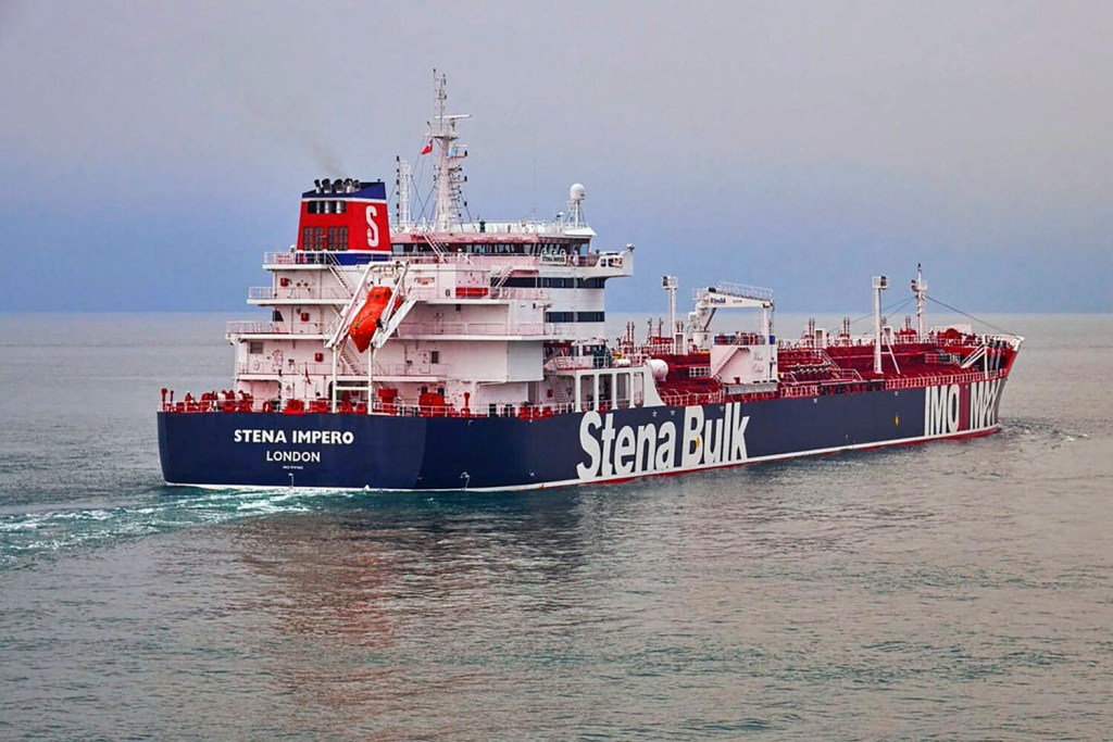 An undated photo of the British oil tanker Stena Impero 

