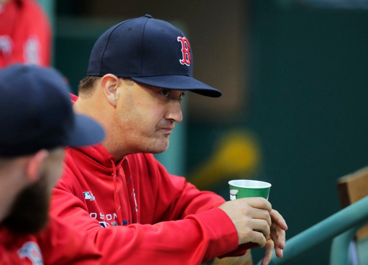 The Boston Red Sox placed pitcher Steven Wright on the injured list with a bruised right foot after he was struck by a line drive by Max Muncy on Saturday night. 