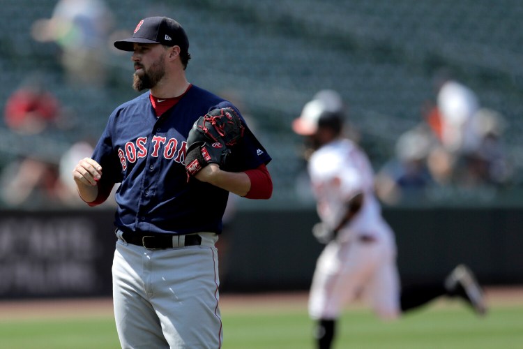 It was a strange weekend in Baltimore for the Red Sox and reliever Heath Hembree, who allowed a home run Sunday. Boston lost two of three, scoring 17 runs on Saturday, then managing just one hit on Sunday.