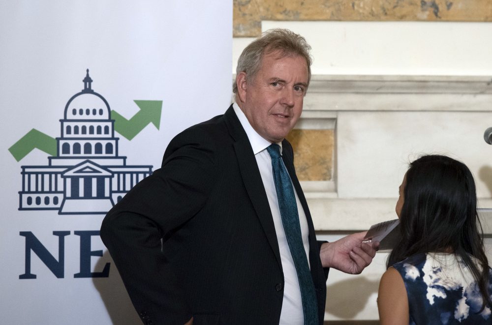 Leaked diplomatic cables published Sunday in a British newspaper reveal that Britain's ambassador to the United States, Sir Kim Darroch, described President Trump's administration as "clumsy and inept" while grappling with international problems.
