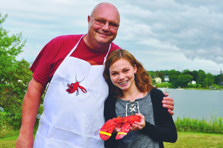 Lobster King Bruce Bachelder and this year’s Lobster Princess, Grace Langworthy.  
