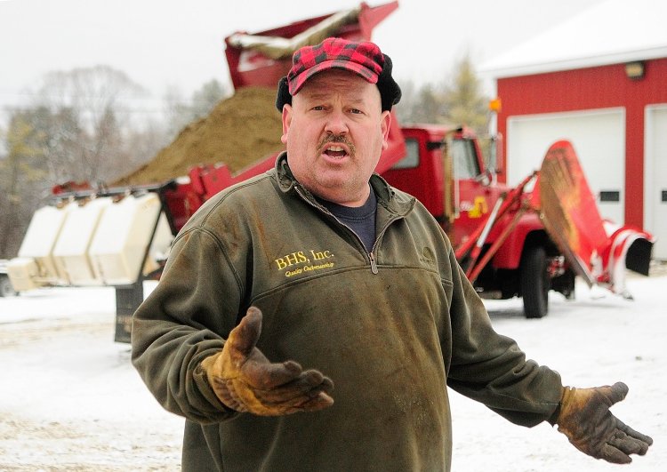 Chris Ellis, a Farmingdale contractor from Ellis Construction seen here in 2013, claims the town is "being held ransom" by the sole bidder for its snow plowing work, McGee Construction of West Gardiner. 