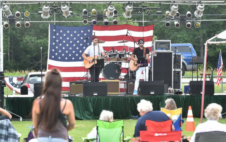 Dylan Brann and Nick Colizzi perform at the Central Maine 4th of July Celebration in Clinton on July 4, 2017.  