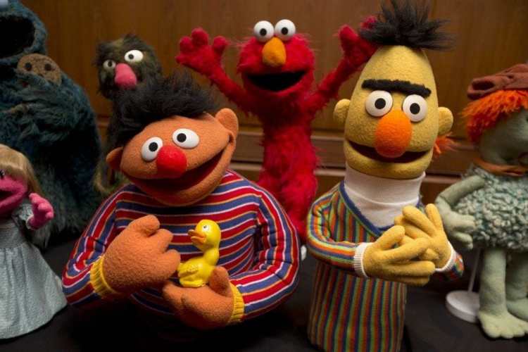 'Sesame Street's' Bert and Ernie are seen at the Smithsonian’s National Museum of American History in 2013.