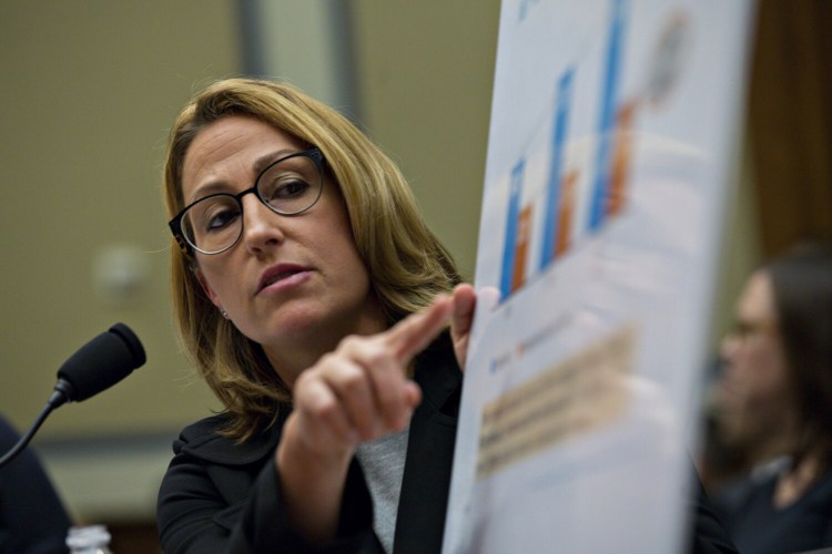 Mylan CEO Heather Bresch answers questions during a House Oversight and Government Reform Committee hearing in Washington in 2016. (Bloomberg/Andrew Harrer)