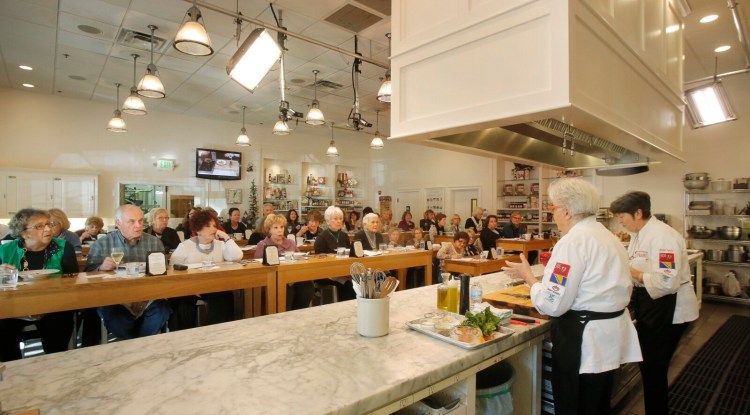 A cooking class at Stonewall Kitchen Cooking School in 2015. 