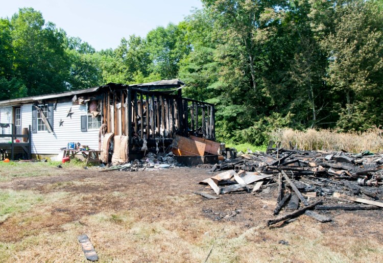 A Friday blaze destroyed a barn and much of the house at 1266 W. Ridge Road in Cornville.