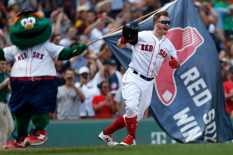 In a rare at-bat against a left-handed pitcher, Brock Holt drove in the winning run against the Royals in the completion of a suspended game on Thursday.