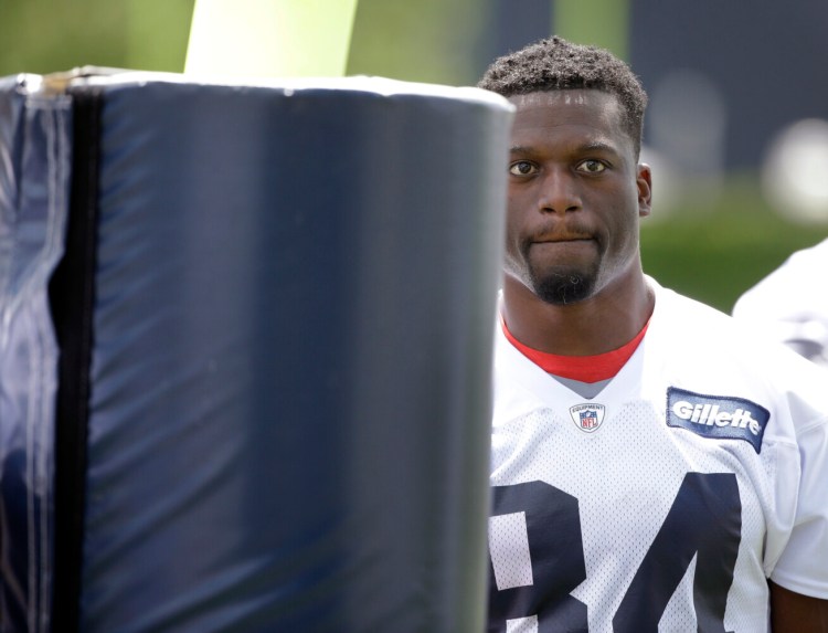 New England Patriots tight end Ben Watson steps off the field following an NFL football minicamp practice, Tuesday, June 4, 2019, in Foxborough, Mass. (AP Photo/Steven Senne)